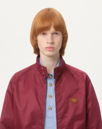 Blouson din nailon cu patch VLogo