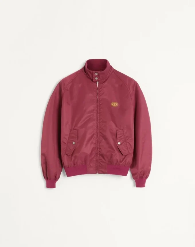 Blouson din nailon cu patch VLogo Blouson din nailon cu patch VLogo