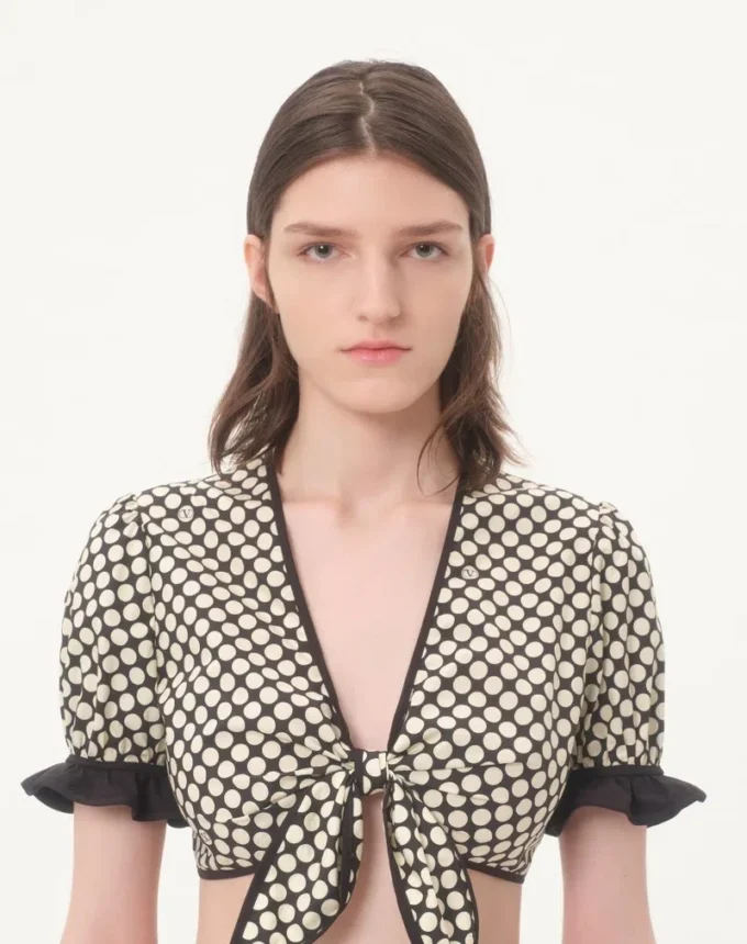 Bluză din poplin cu imprimeu Plus De Pois Bluză din poplin cu imprimeu Plus De Pois