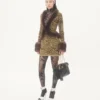 Fustă din tricot jacquard cu imprimeu animalier și lurex Fustă din tricot jacquard cu imprimeu animalier și lurex