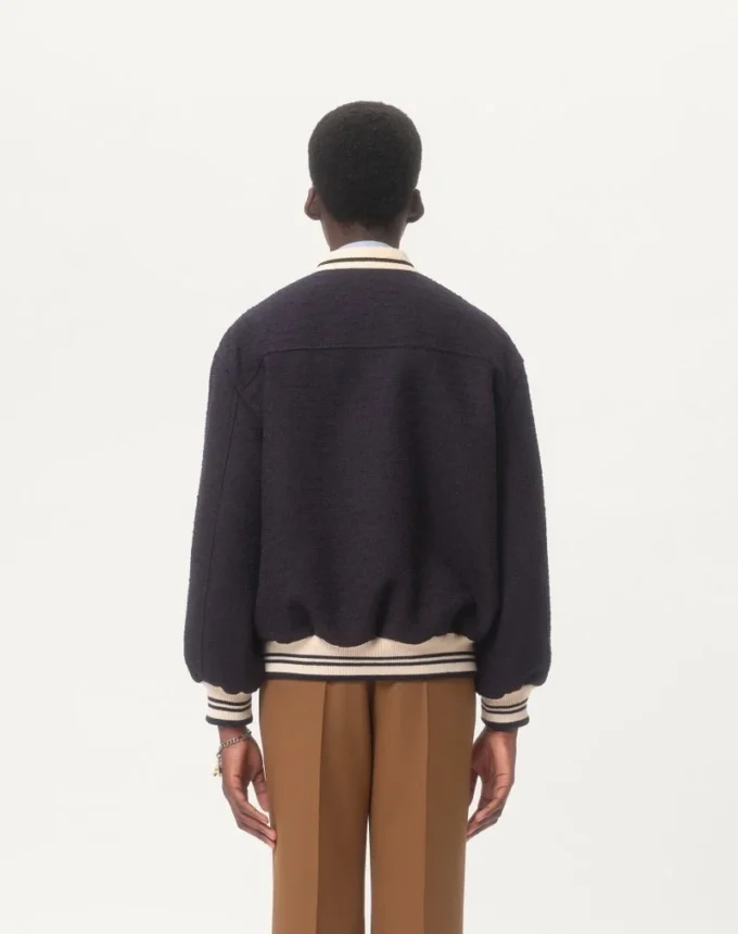 Bomber din tweed de bumbac Bomber din tweed de bumbac