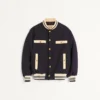 Bomber din tweed de bumbac Bomber din tweed de bumbac
