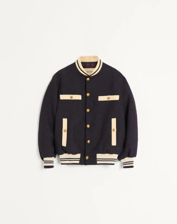 Bomber din tweed de bumbac Bomber din tweed de bumbac
