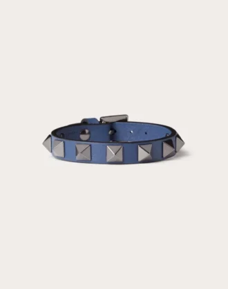 Brățară din piele Rockstud cu ținte din ruteniu