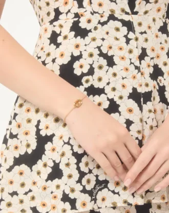 Brățară ovală din metal și perle Swarovski®
