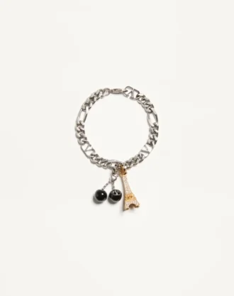 Brățară Valentino Garavani Chez Valentino din metal, email și strasuri Swarovski®