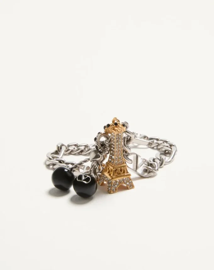 Brățară Valentino Garavani Chez Valentino din metal, email și strasuri Swarovski® Brățară Valentino Garavani Chez Valentino din metal, email și strasuri Swarovski®