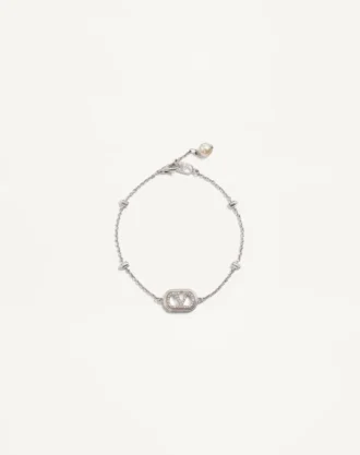 Brățară Vlogo Signature din metal, perle și cristale Swarovski®