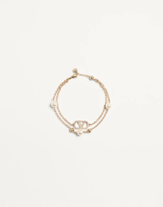 Brățară Vlogo Signature din metal, perle și cristale Swarovski® Brățară Vlogo Signature din metal, perle și cristale Swarovski®