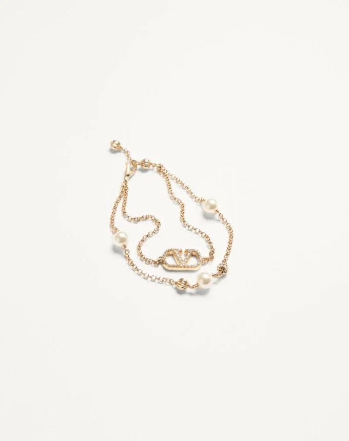 Brățară Vlogo Signature din metal, perle și cristale Swarovski® Brățară Vlogo Signature din metal, perle și cristale Swarovski®