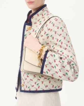 Caban căptușit cu imprimeu Cherryfic Jacquard