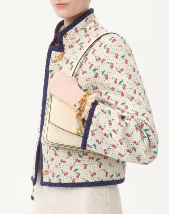 Caban căptușit cu imprimeu Cherryfic Jacquard Caban căptușit cu imprimeu Cherryfic Jacquard