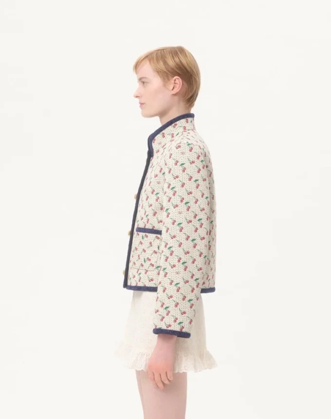 Caban căptușit cu imprimeu Cherryfic Jacquard Caban căptușit cu imprimeu Cherryfic Jacquard