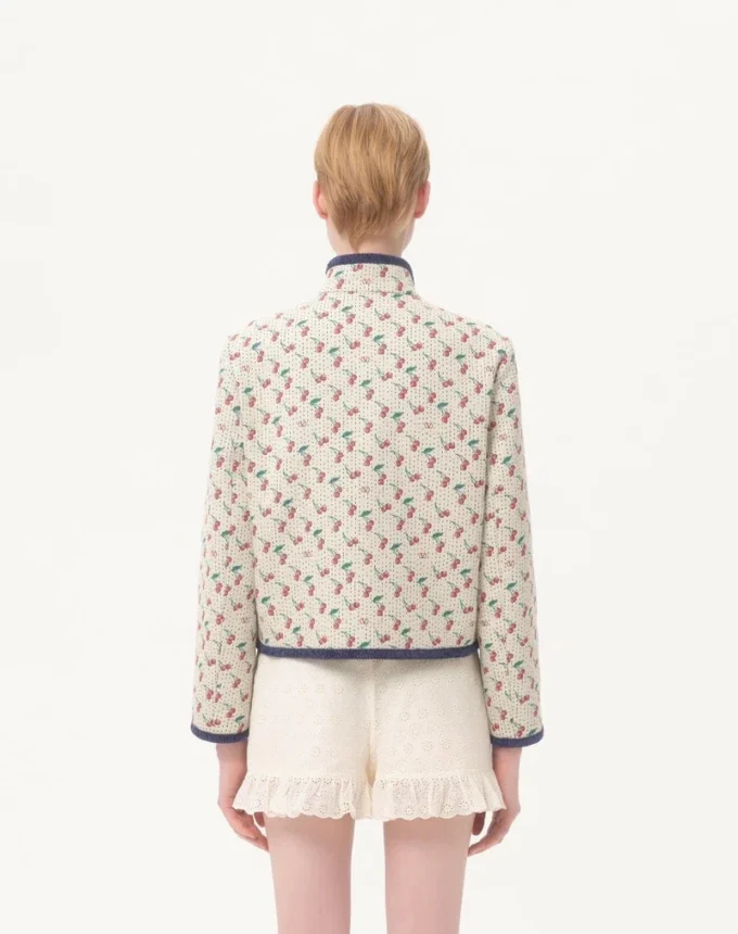 Caban căptușit cu imprimeu Cherryfic Jacquard Caban căptușit cu imprimeu Cherryfic Jacquard