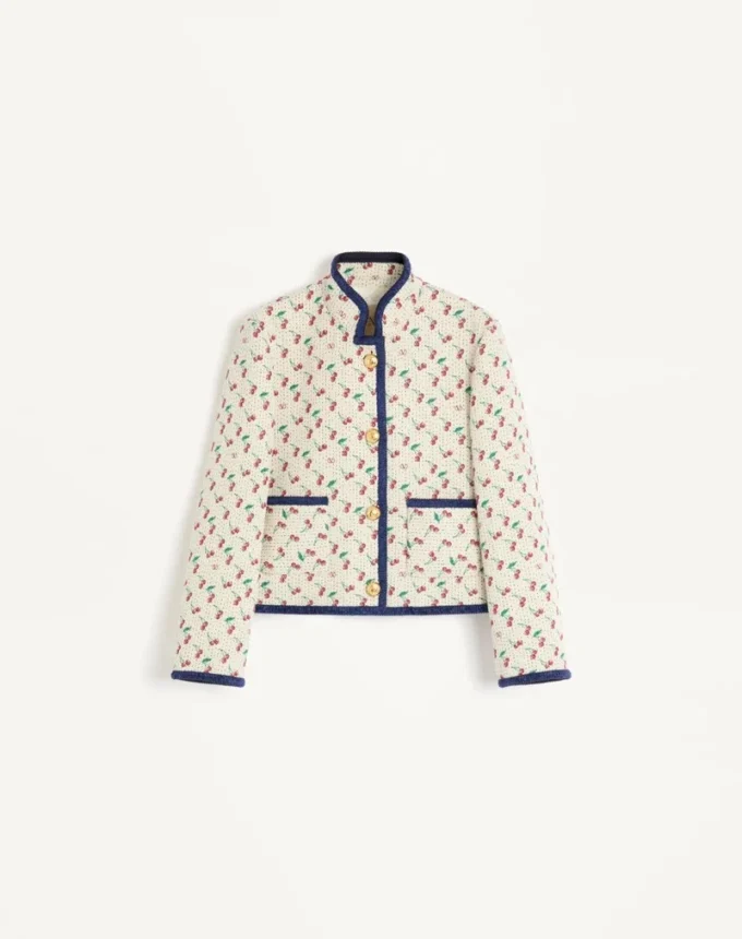 Caban căptușit cu imprimeu Cherryfic Jacquard Caban căptușit cu imprimeu Cherryfic Jacquard