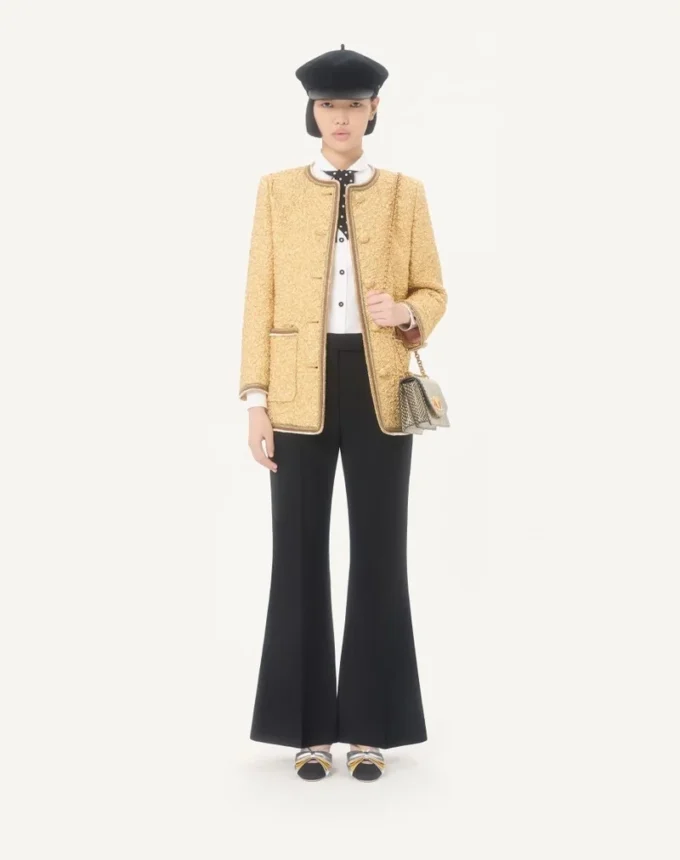 Caban din jacquard cloqué Caban din jacquard cloqué