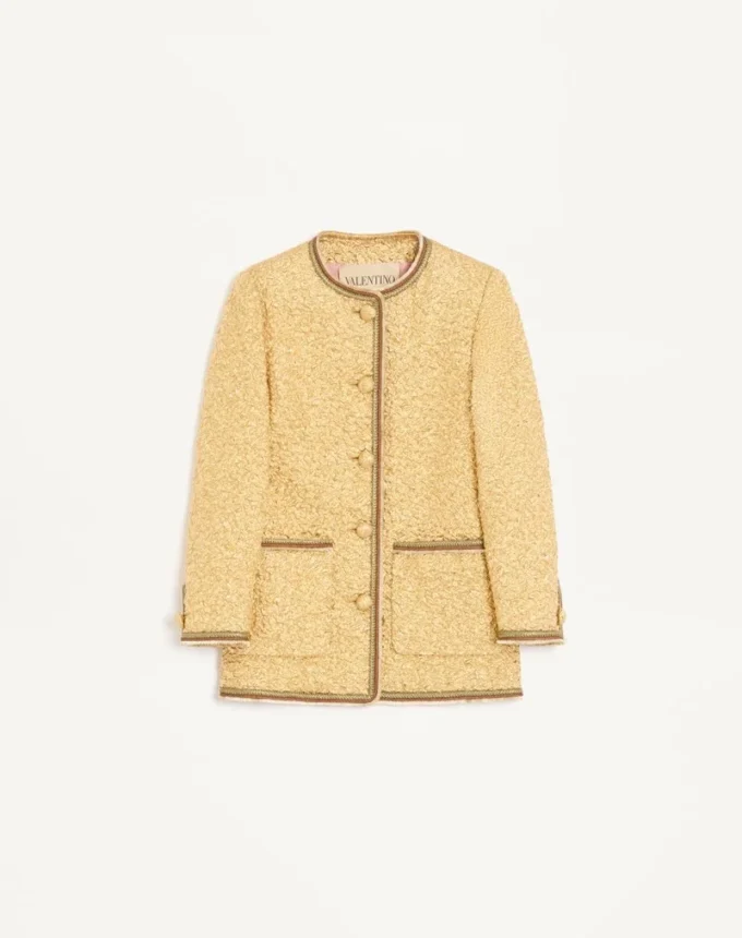 Caban din jacquard cloqué Caban din jacquard cloqué