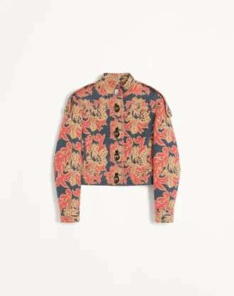 Caban din jacquard floral matlasat Apres L’Hiver