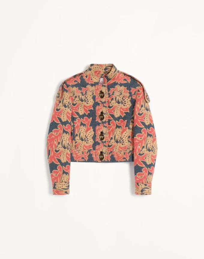 Caban din jacquard floral matlasat Apres L’Hiver Caban din jacquard floral matlasat Apres L’Hiver