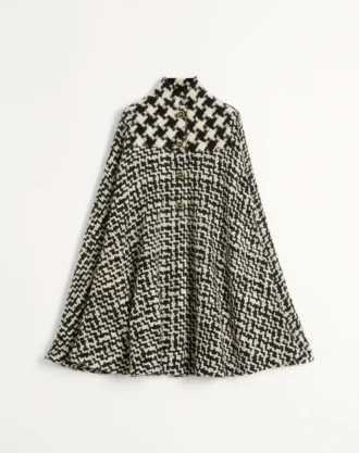 Cape din tweed geometric