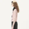 Cardigan cu guler din piele de oaie Cardigan cu guler din piele de oaie