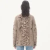 Cardigan din cașmir cu imprimeu animalier Cardigan din cașmir cu imprimeu animalier