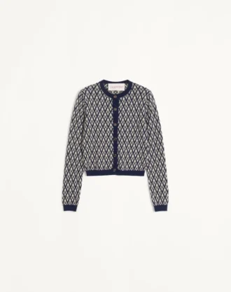 Cardigan din lână cu model jacquard Toute La V