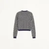Cardigan din lână cu model jacquard Toute La V Cardigan din lână cu model jacquard Toute La V