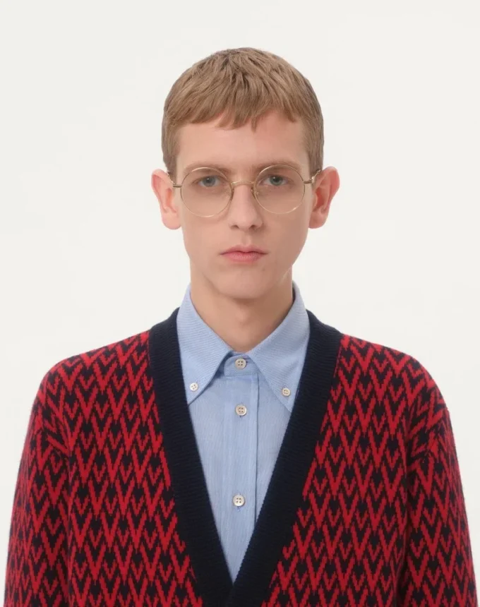 Cardigan din lână cu model Toute La V Cardigan din lână cu model Toute La V