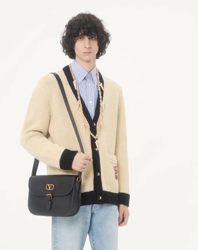 Cardigan din lână Valentino cu broderie VG Cardigan din lână Valentino cu broderie VG