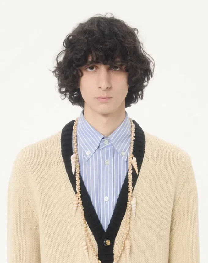 Cardigan din lână Valentino cu broderie VG Cardigan din lână Valentino cu broderie VG
