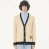 Cardigan din lână Valentino cu broderie VG Cardigan din lână Valentino cu broderie VG