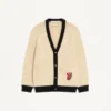 Cardigan din lână Valentino cu broderie VG Cardigan din lână Valentino cu broderie VG