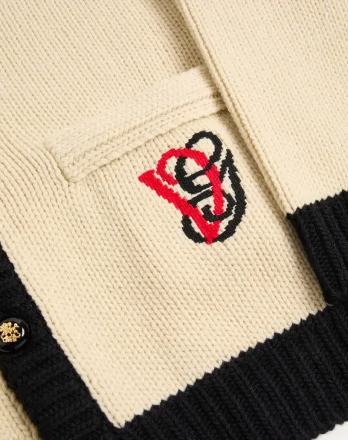 Cardigan din lână Valentino cu broderie VG Cardigan din lână Valentino cu broderie VG