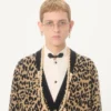 Cardigan din lână Valentino cu imprimeu animalier Fauve Eclat Jacquard Cardigan din lână Valentino cu imprimeu animalier Fauve Eclat Jacquard