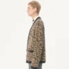 Cardigan din lână Valentino cu imprimeu animalier Fauve Eclat Jacquard Cardigan din lână Valentino cu imprimeu animalier Fauve Eclat Jacquard