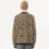 Cardigan din lână Valentino cu imprimeu animalier Fauve Eclat Jacquard Cardigan din lână Valentino cu imprimeu animalier Fauve Eclat Jacquard