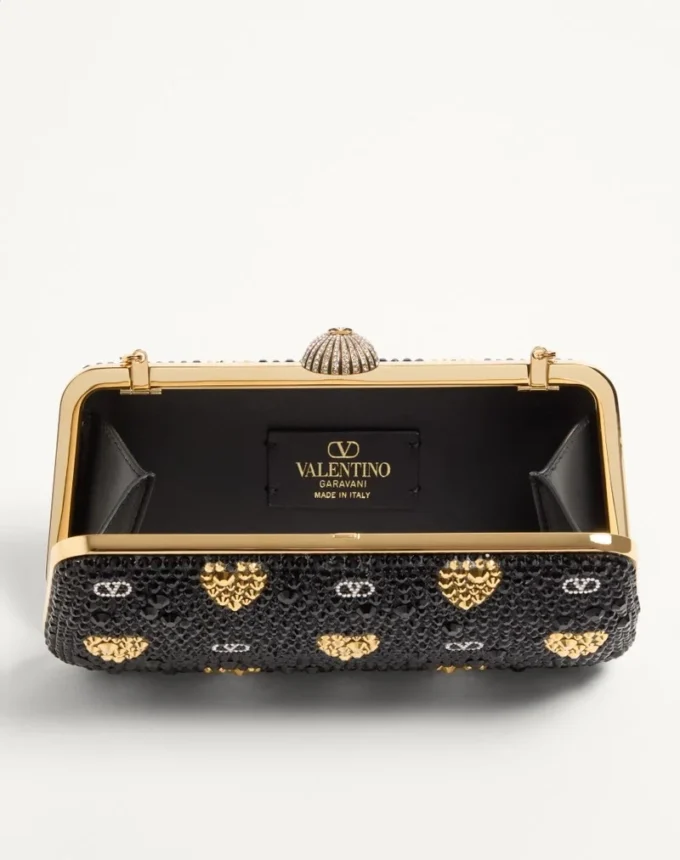 Carry Secrets Minaudiere cu motiv Cour De Cœur din strasuri Carry Secrets Minaudiere cu motiv Cour De Cœur din strasuri