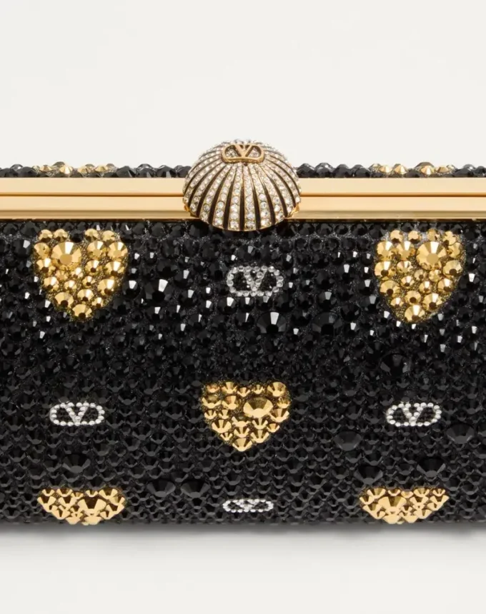Carry Secrets Minaudiere cu motiv Cour De Cœur din strasuri Carry Secrets Minaudiere cu motiv Cour De Cœur din strasuri