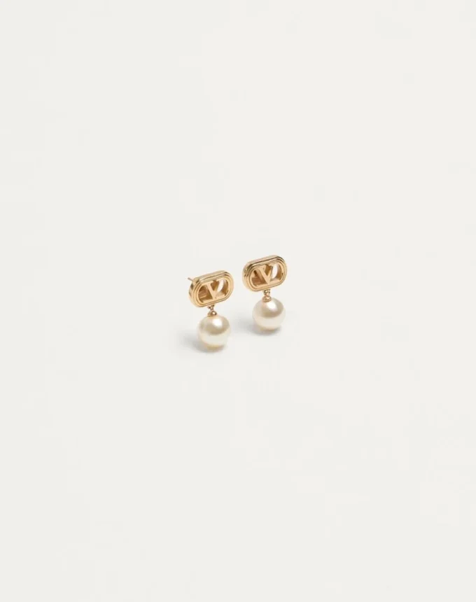 Cercei metalici Ovalette cu perle Swarovski®