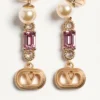 Cercei Ovalette din metal, perle și cristale Swarovski® Cercei Ovalette din metal, perle și cristale Swarovski®