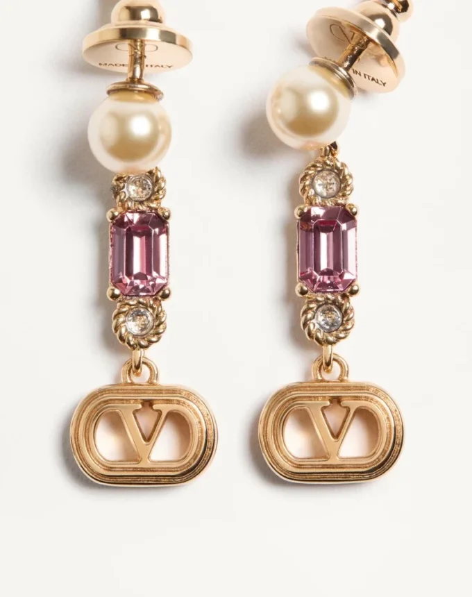 Cercei Ovalette din metal, perle și cristale Swarovski® Cercei Ovalette din metal, perle și cristale Swarovski®