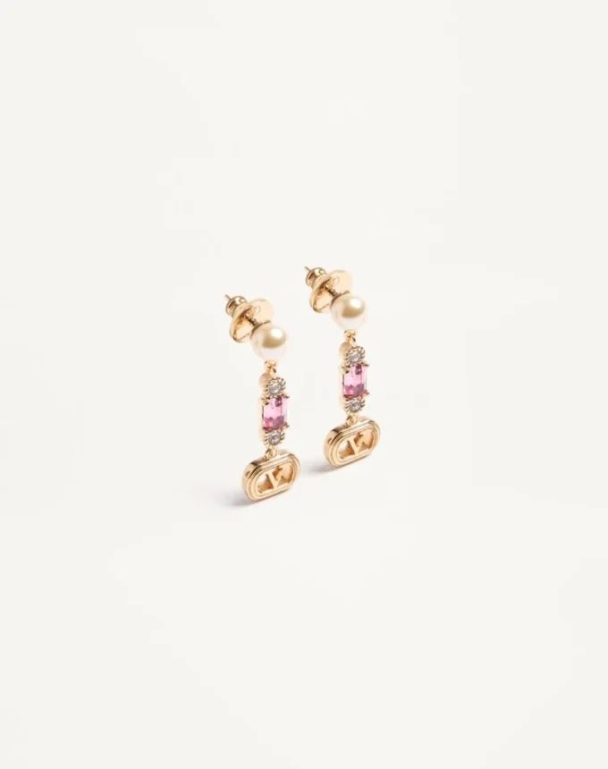 Cercei Ovalette din metal, perle și cristale Swarovski® Cercei Ovalette din metal, perle și cristale Swarovski®