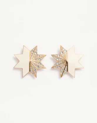 Cercei Pas Plus din metal, email și cristale Swarovski®