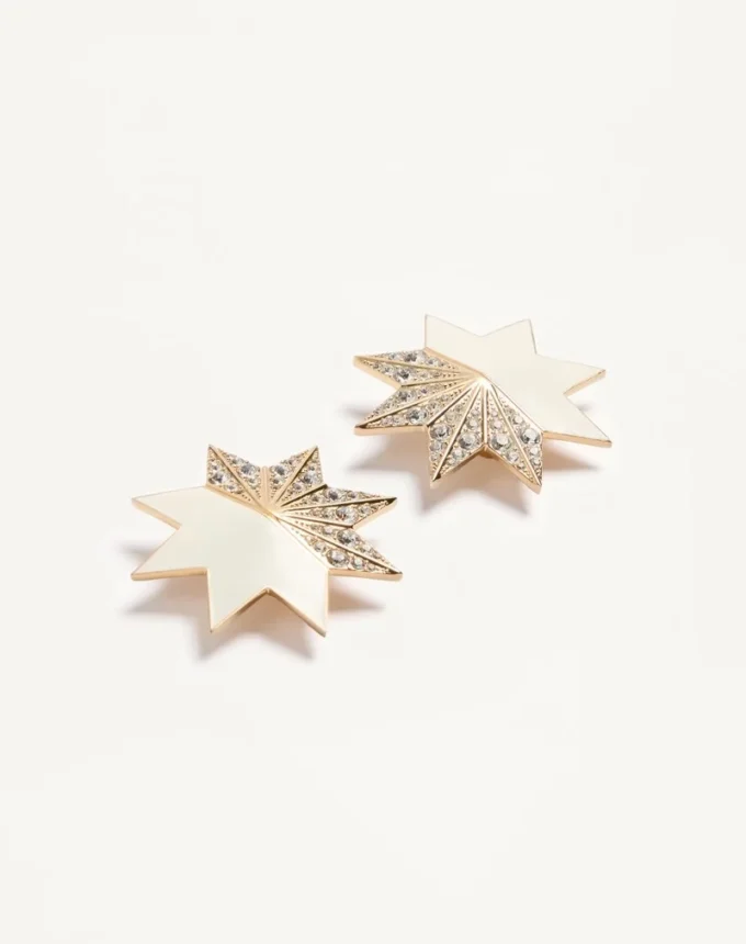 Cercei Pas Plus din metal, email și cristale Swarovski®