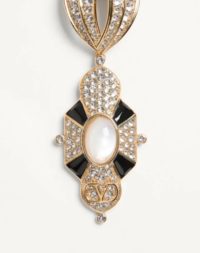 Cercei Pas Plus din metal, rășină, email și cristale Swarovski® Cercei Pas Plus din metal, rășină, email și cristale Swarovski®