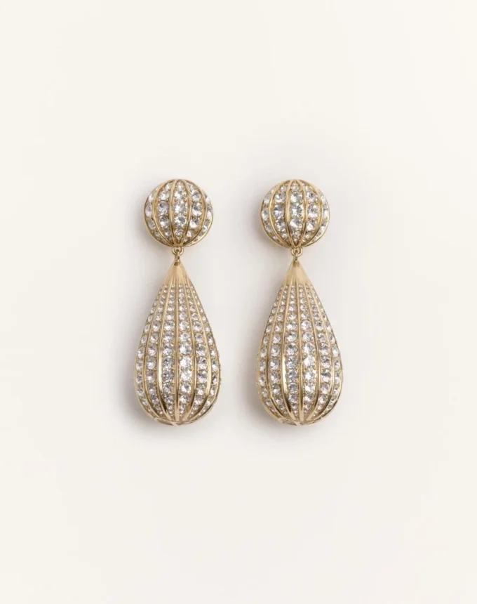 Cercei Poetique Des Gouttes din metal și cristale Swarovski®