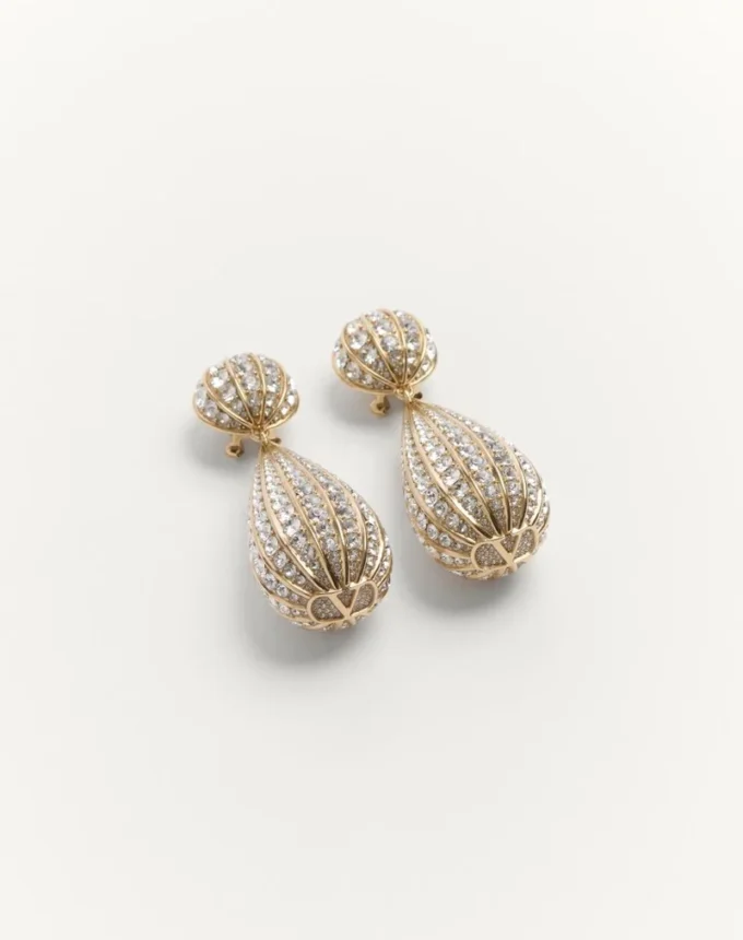 Cercei Poetique Des Gouttes din metal și cristale Swarovski®
