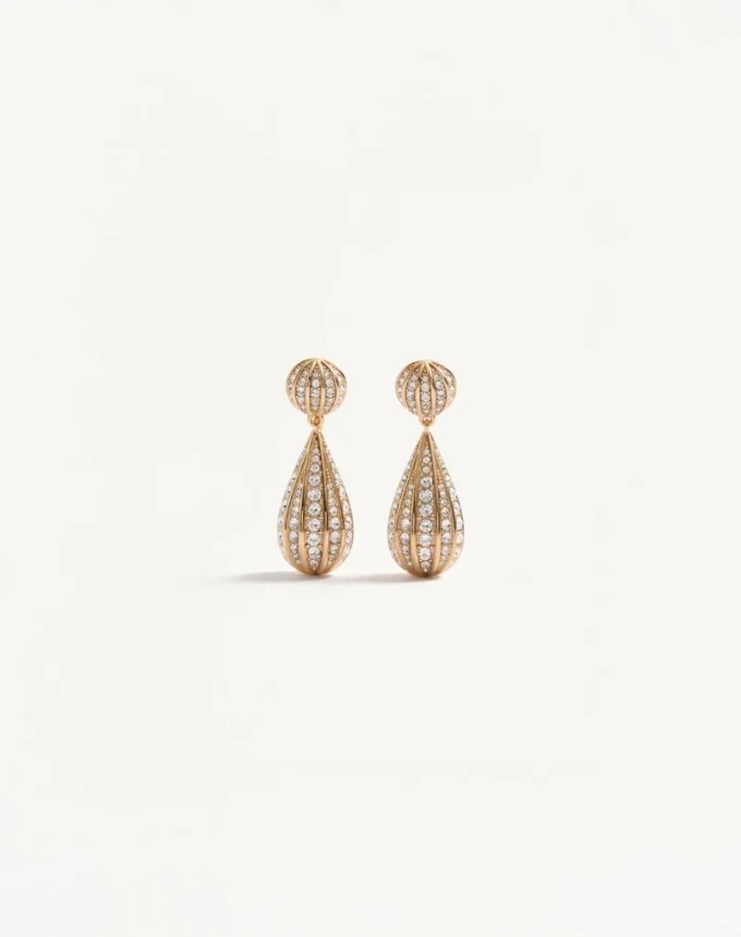Cercei Poetiques Des Gouttes din metal și cristale Swarovski®