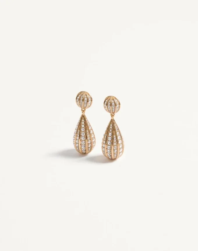 Cercei Poetiques Des Gouttes din metal și cristale Swarovski®